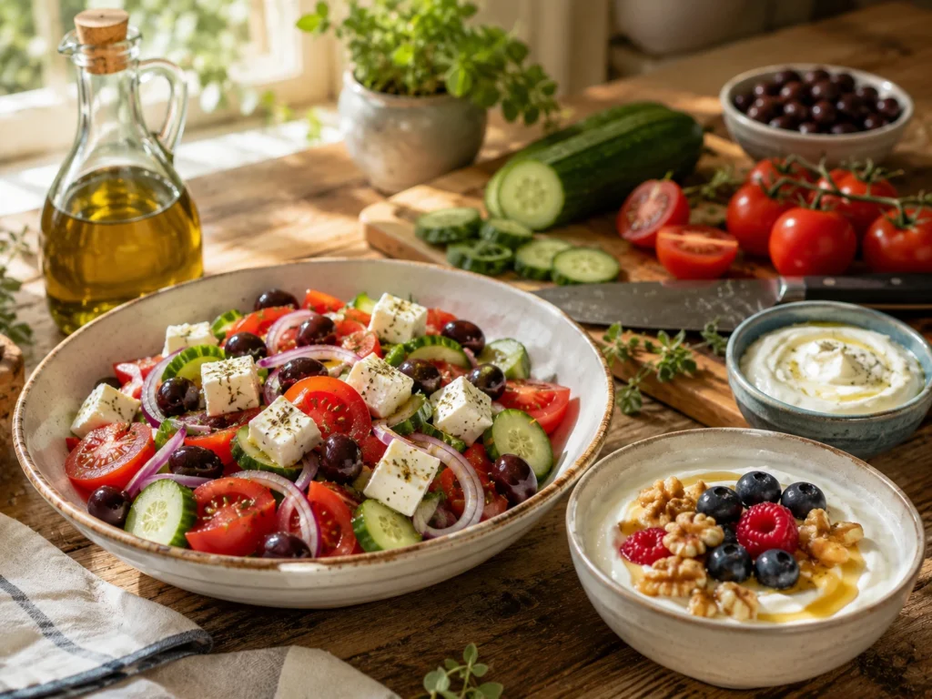 Greek Salad, Greek Yogurt, and Other Everyday Staples