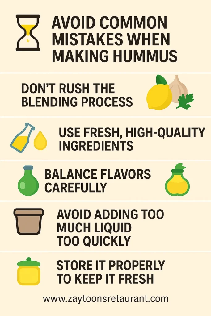 Avoiding Common Mistakes When Making Hummus